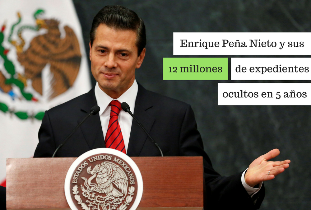 EPN oculta 12 millones 406 mil 136 expedientes en menos de 5 años; más que cualquier Presidente